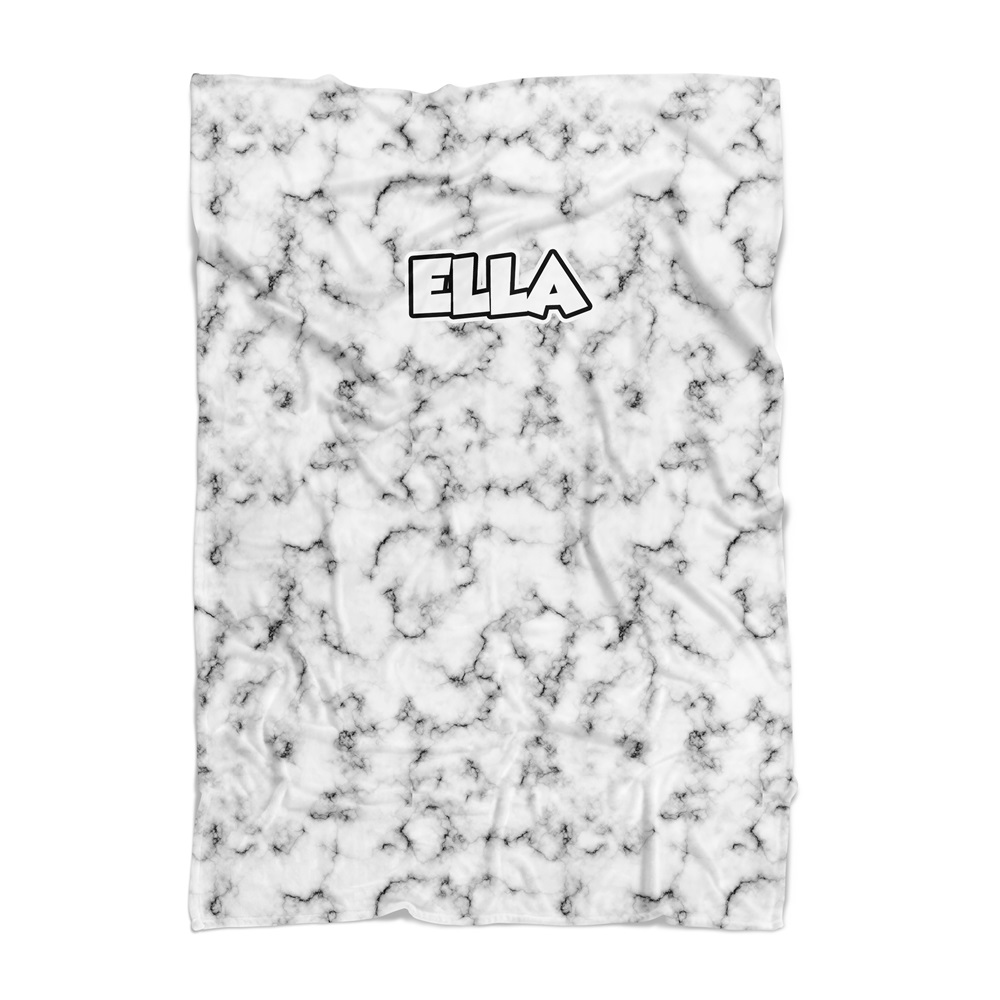 PENELOPE WILDBERRY PERSONALIZED BLANKET-BLACK MARABLE